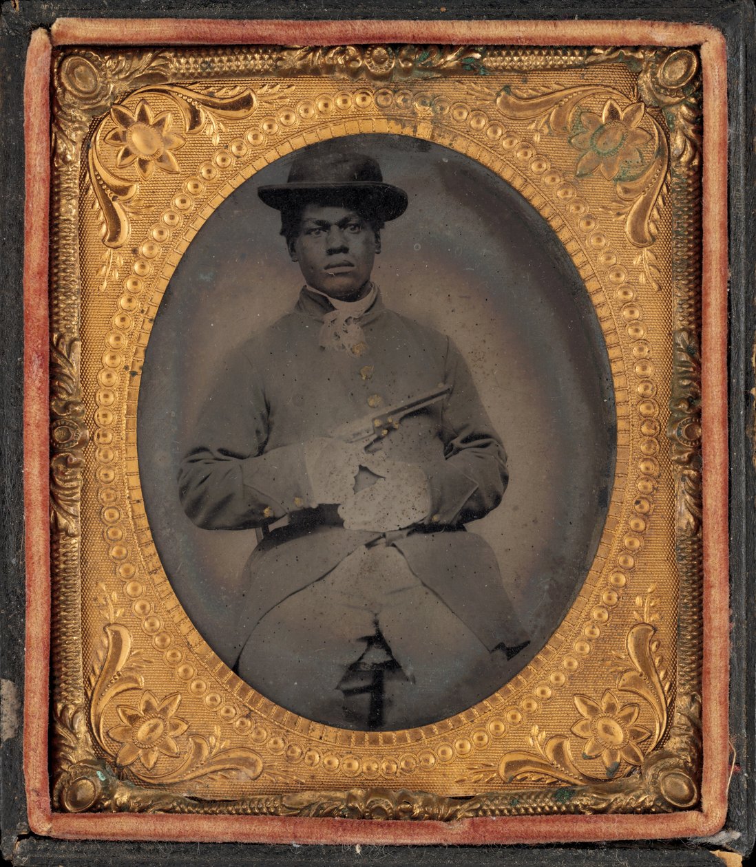 Portræt af en USCT menig af American 19th Century