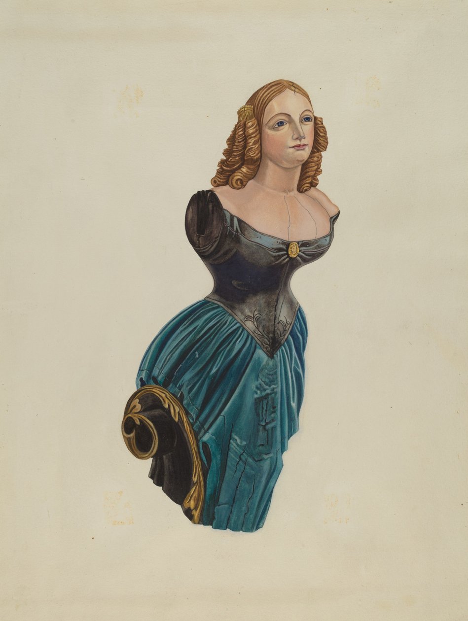 Galionsfigur: "Jenny Lind" af American 20th Century