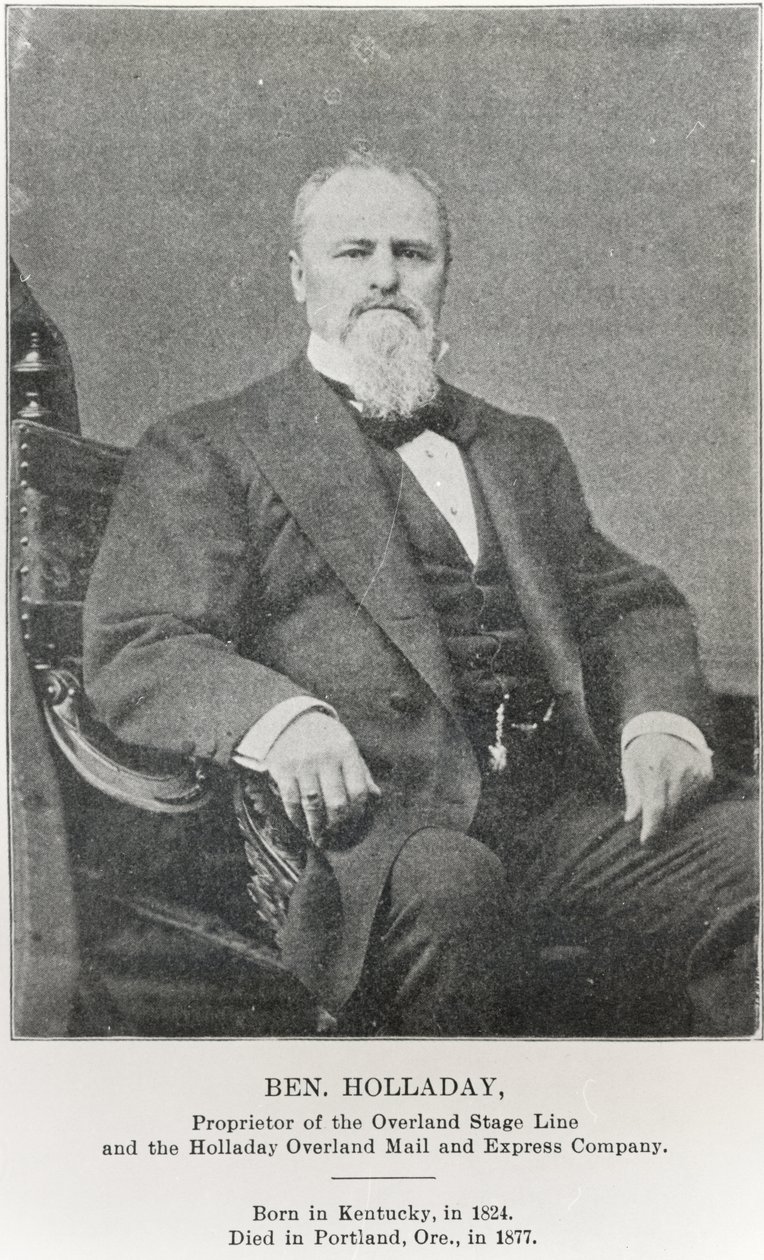 Ben Holladay (1824-77) (s/h-foto) af American Photographer