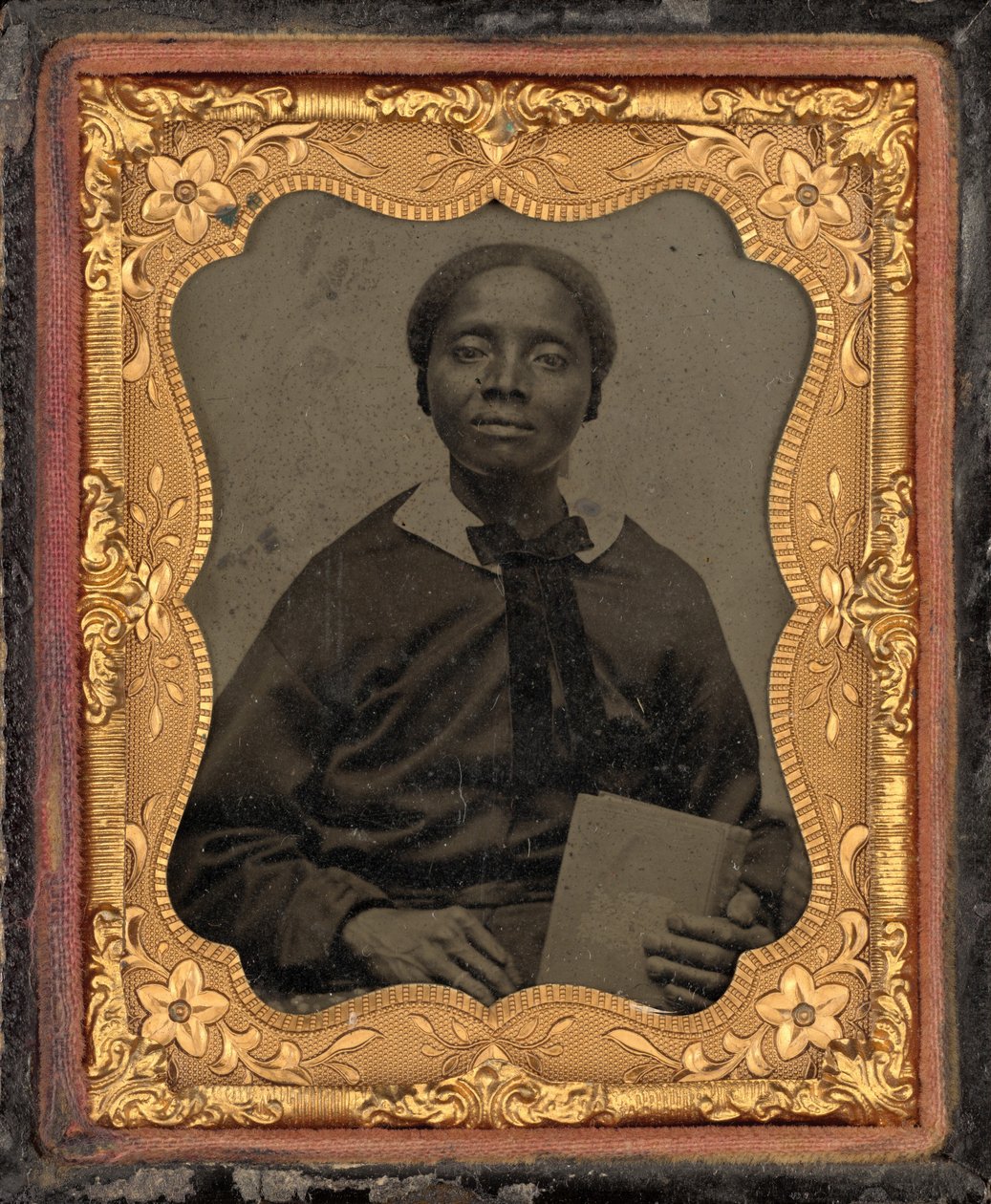 Portræt af en kvinde, ca. 1860 (foto) af American Photographer
