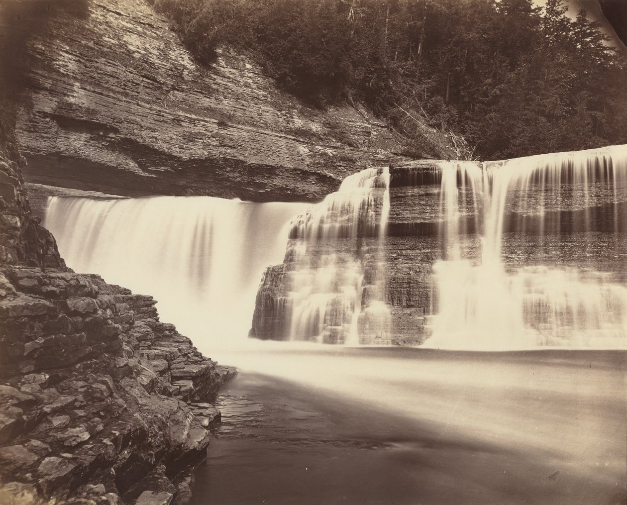 Trenton Falls, New York, ca. 1870 (foto) af American Photographer