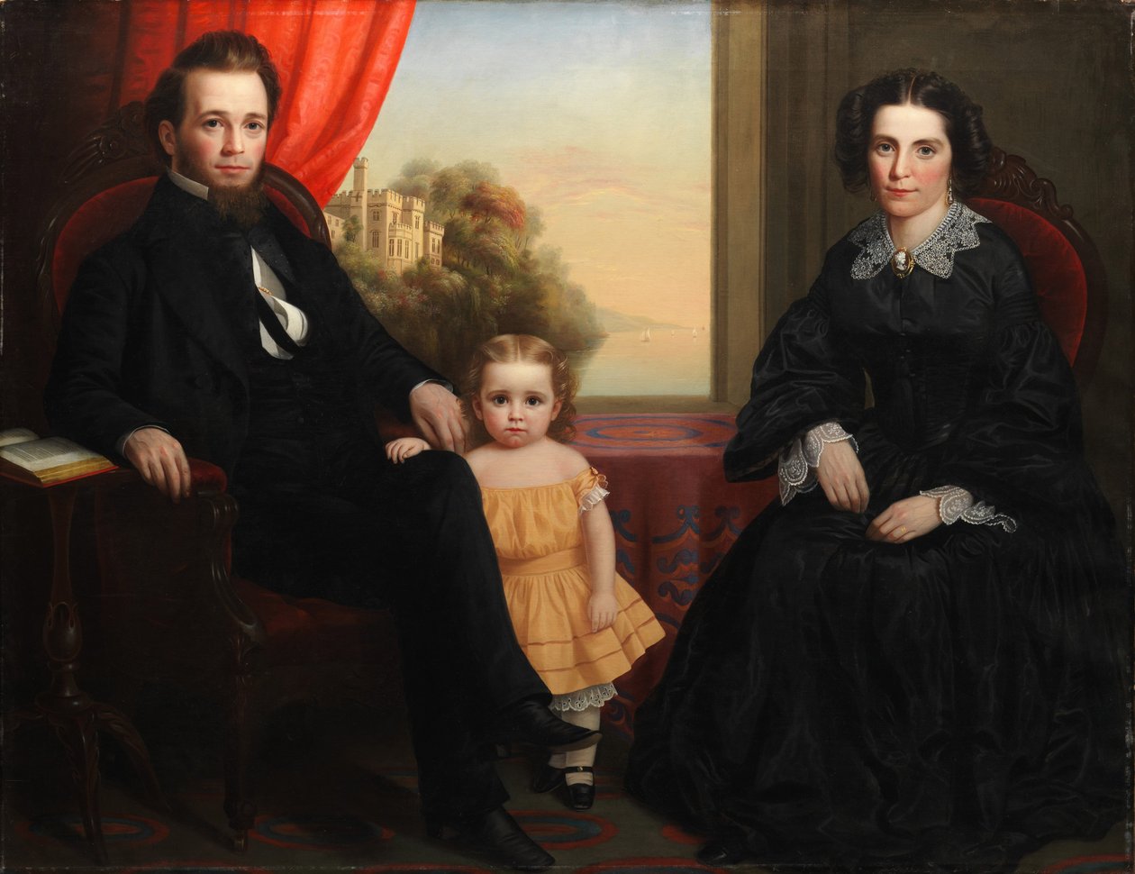 Et familiegruppeportræt, ca. 1850 af American School