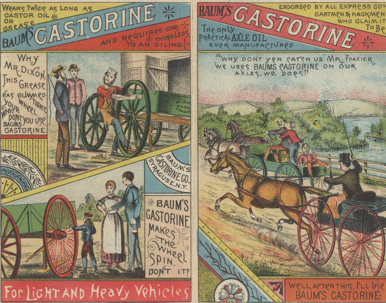 Annonce for Baums Castorine, 1884 af American School