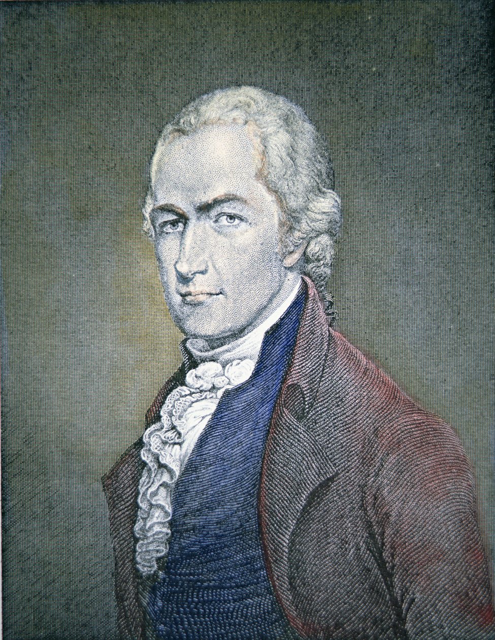 Alexander Hamilton (1755-1804) (farvet gravering) af American School