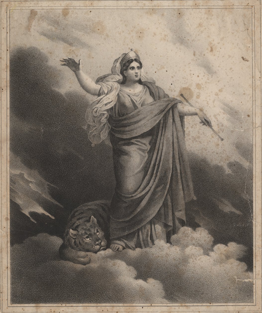 Allegorisk figur (litho) af American School
