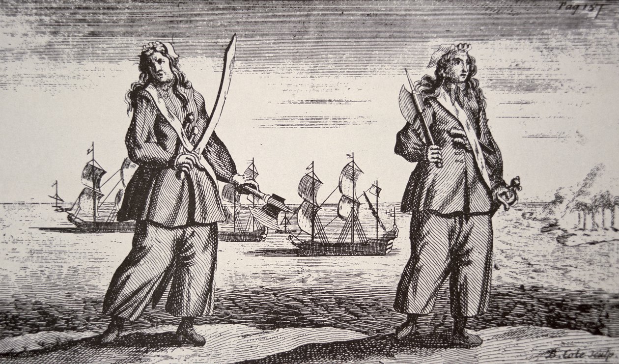 Anne Bonny og Mary Read (gravering) af American School