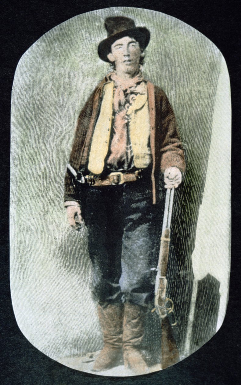 Billy the Kid (farvet gravering) af American School