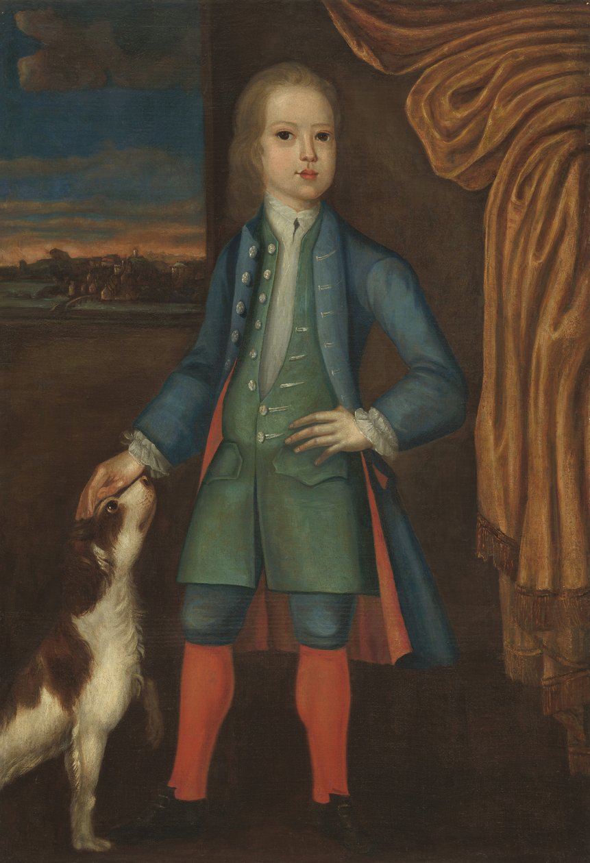 Dreng i blå frakke, ca. 1730 af American School