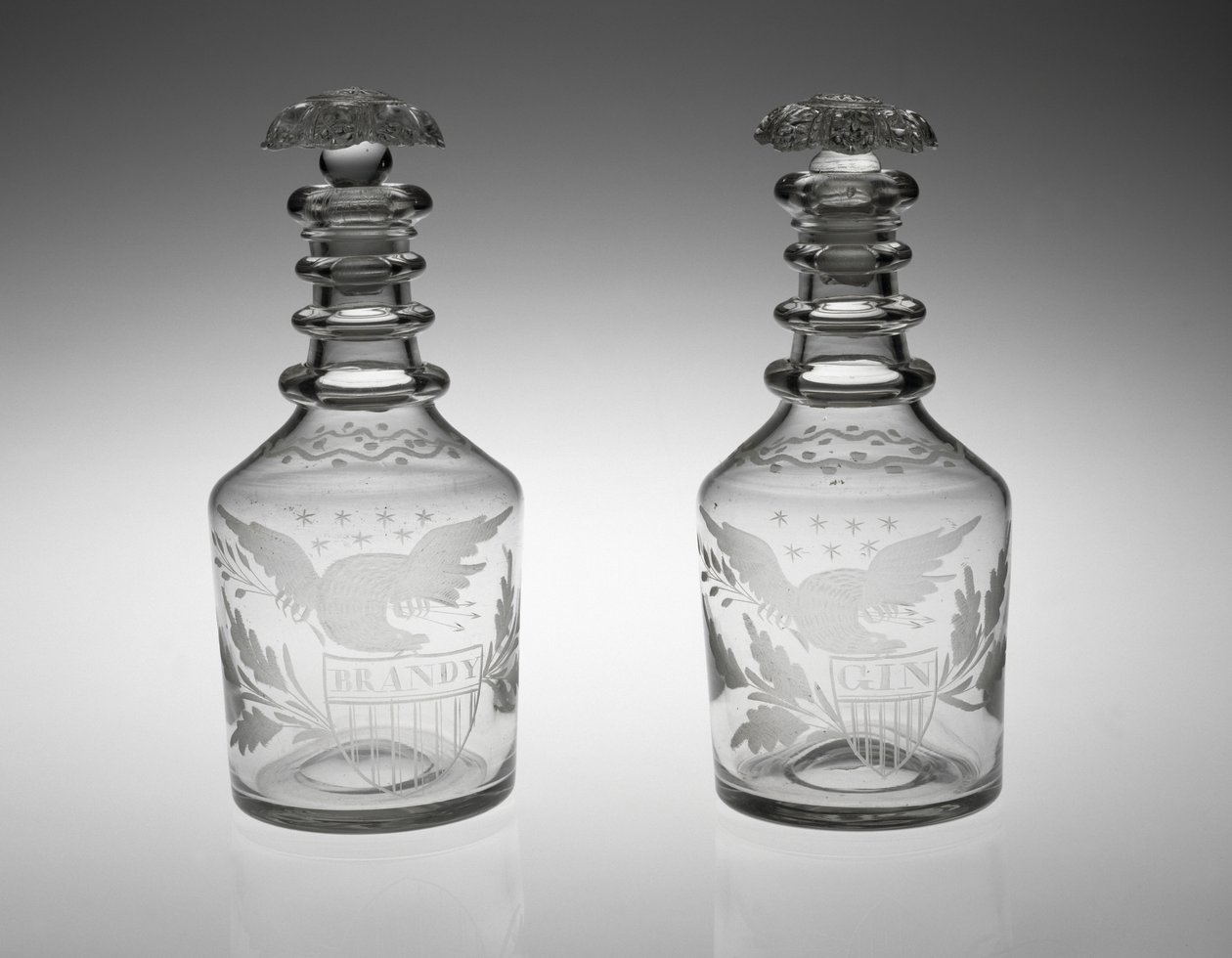 Karafler, ca. 1830-1840 (blyglas) af American School