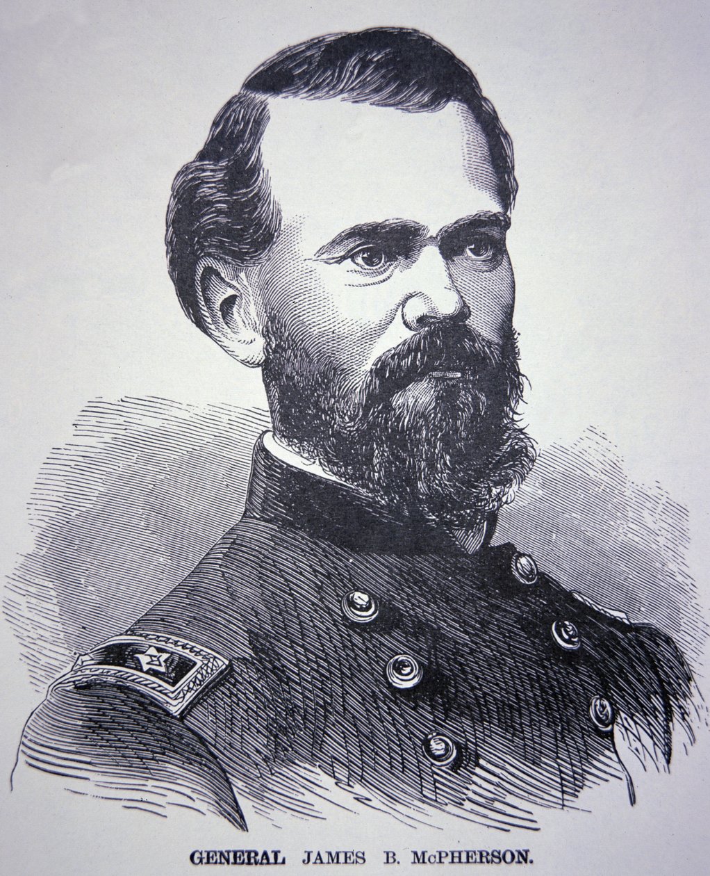 General James Birdseye McPherson (1828-64) (gravering) af American School