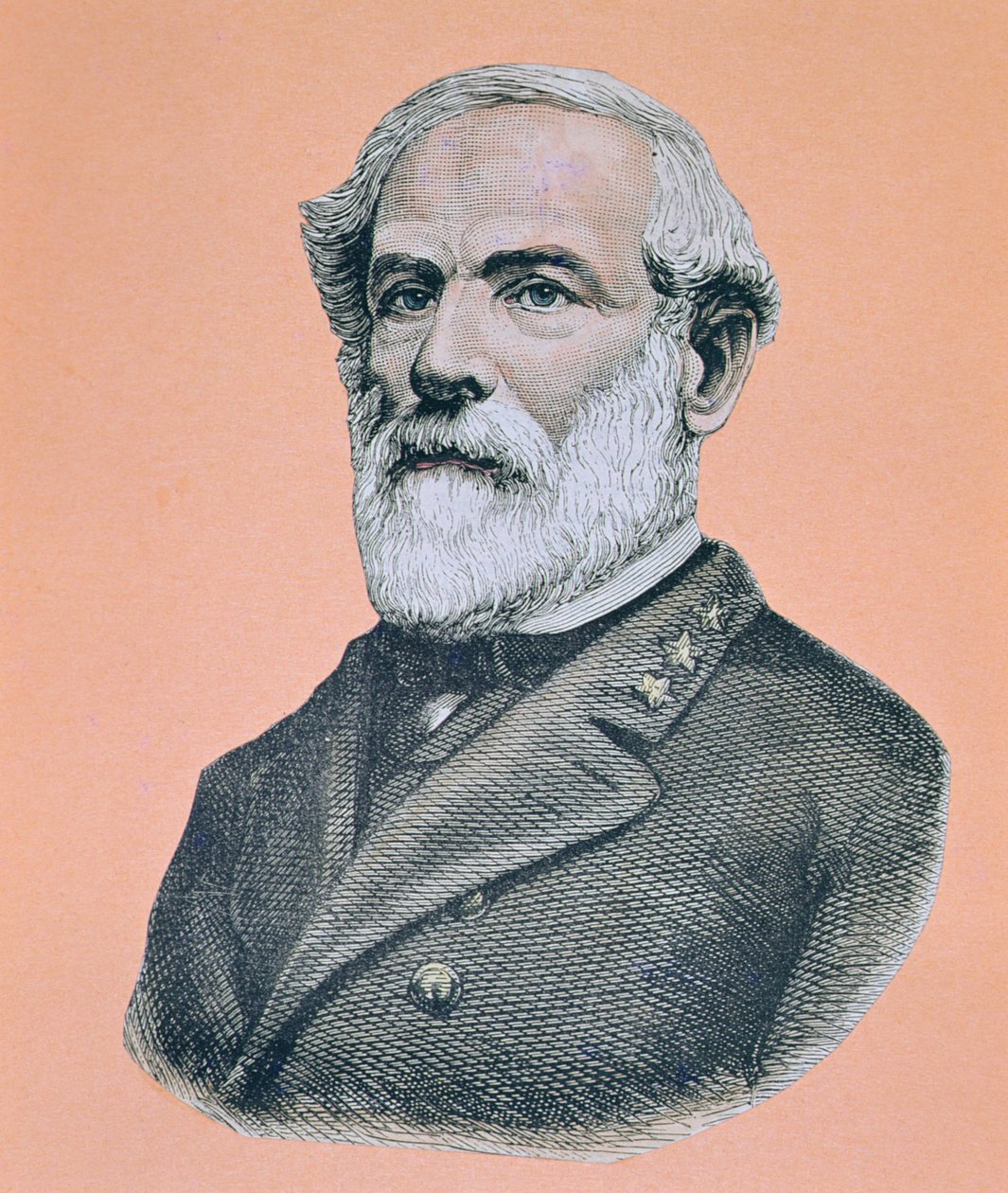 General Robert E. Lee (1807-70) (farve litho) af American School