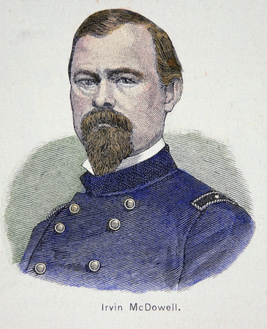 Irvin McDowell (1818-85) (farvet gravering) af American School