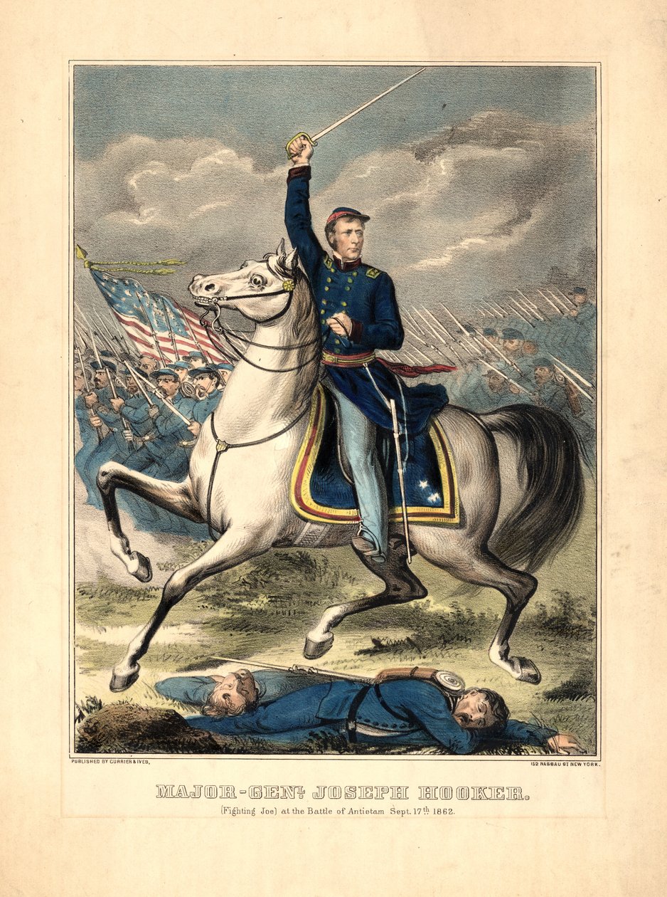 Generalmajor Joseph Hooker af American School