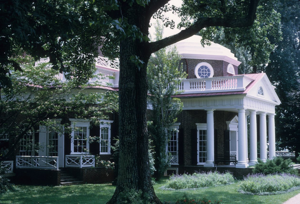 Monticello, designet af Thomas Jefferson af American School