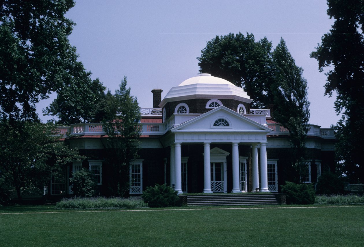 Monticello, designet af Thomas Jefferson af American School