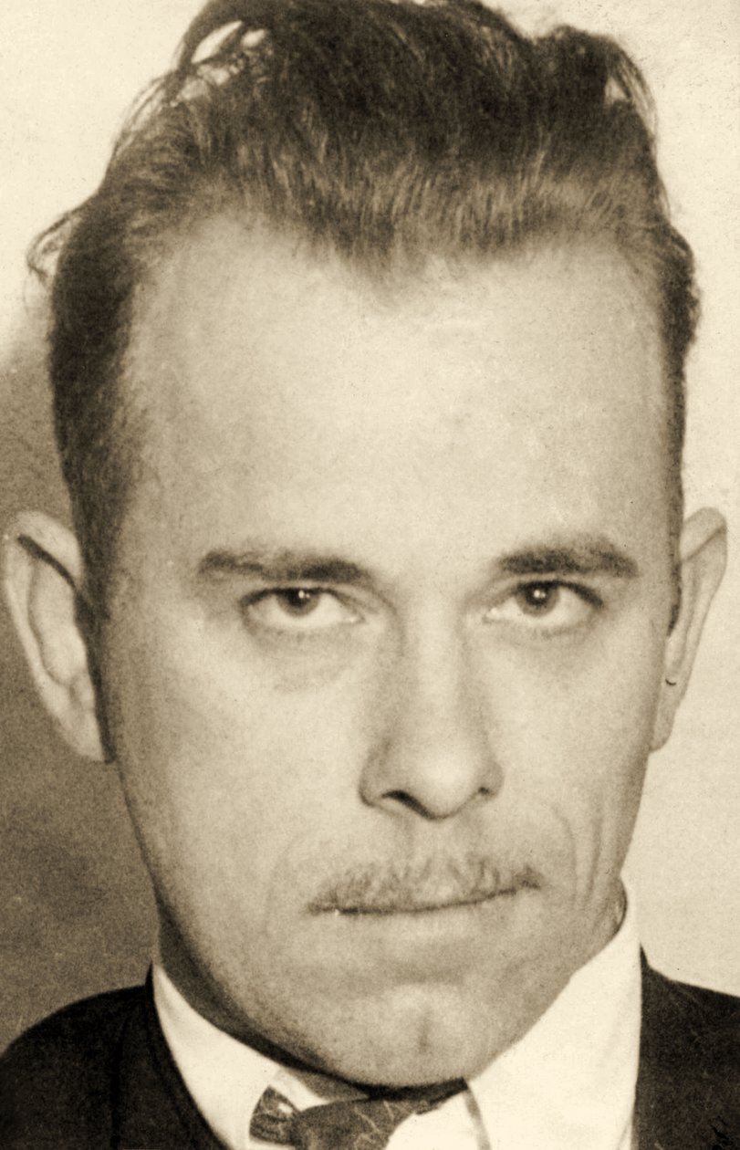 Portræt af John Dillinger (1903 - 34) af American School