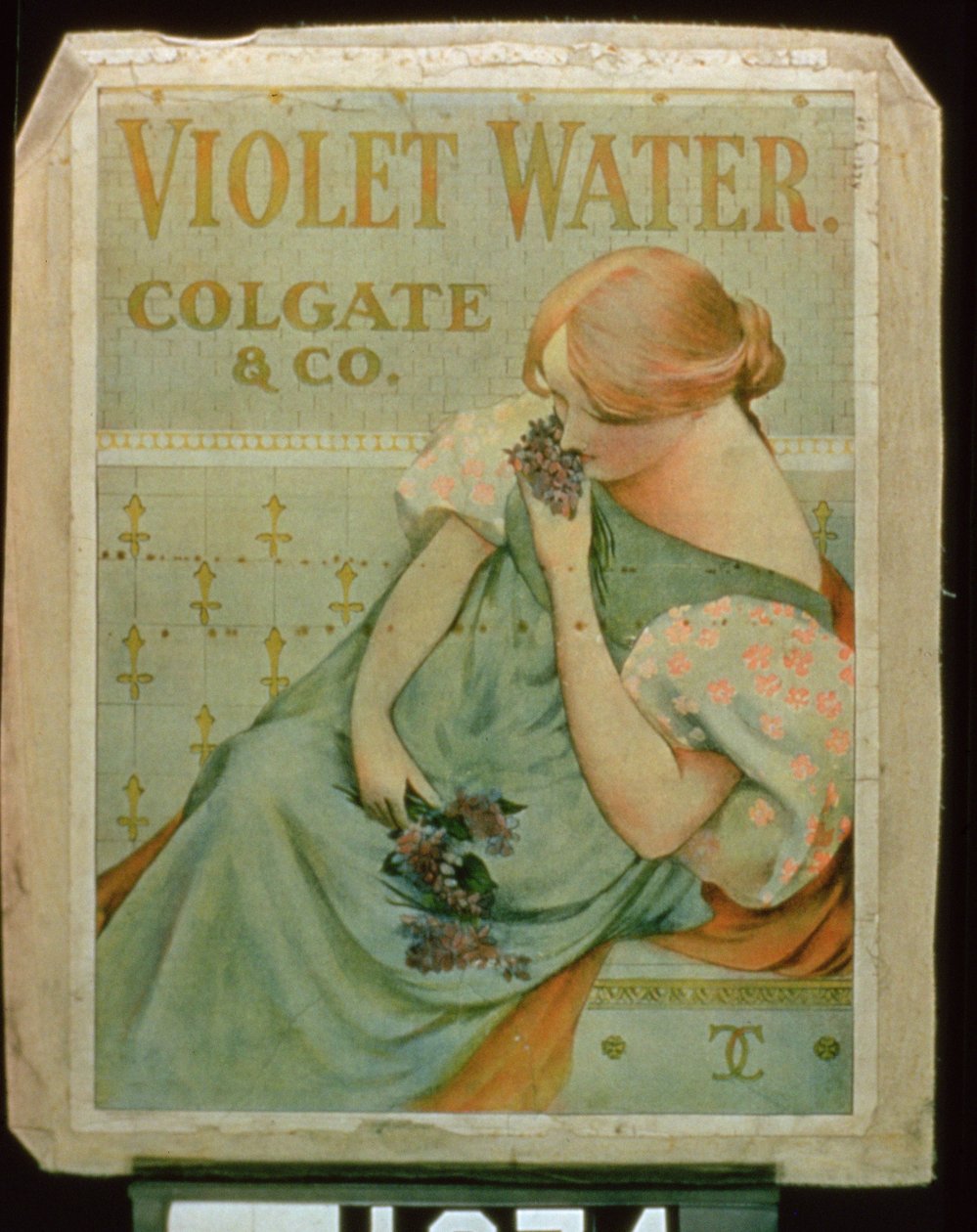 Plakat, der reklamerer for Violet Water, af Colgate & Co. af American School