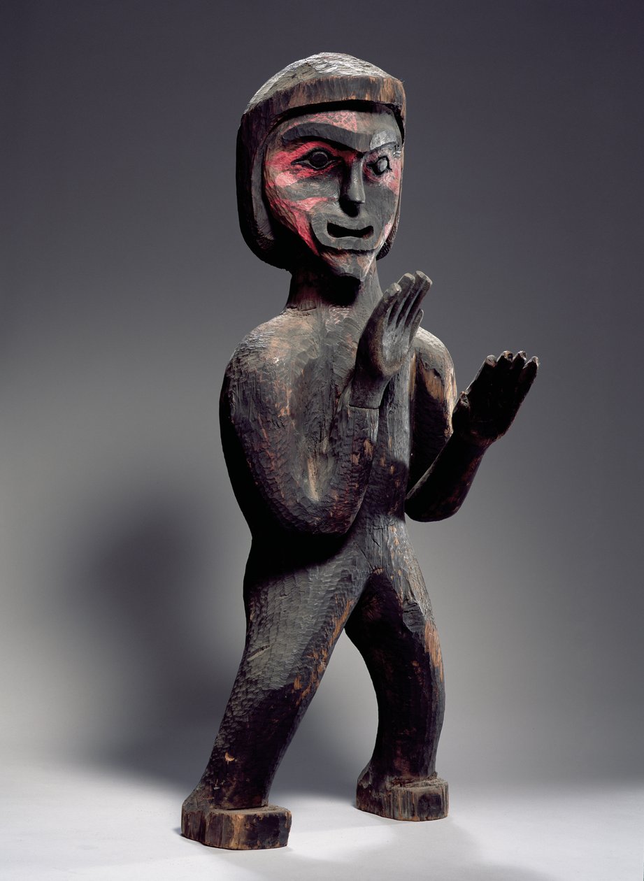 Potlatch figur (malet træ) af American School