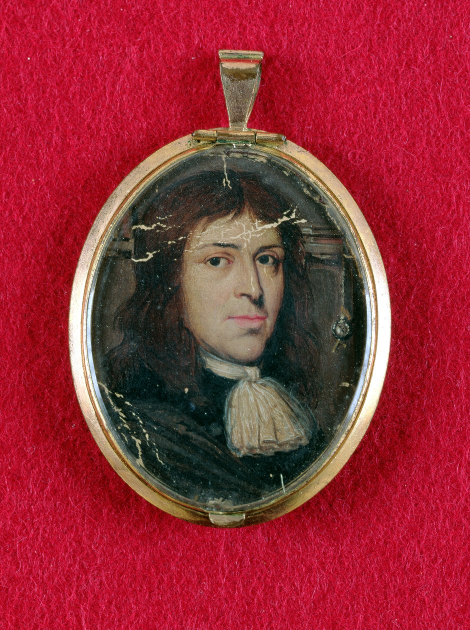 Samuel Parris, ca. 1685 (olie på kort) af American School