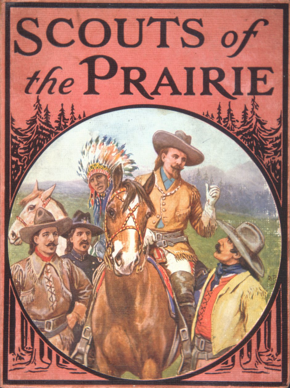 Scouts of the Prairie, ca. 1900 (farve litho) af American School