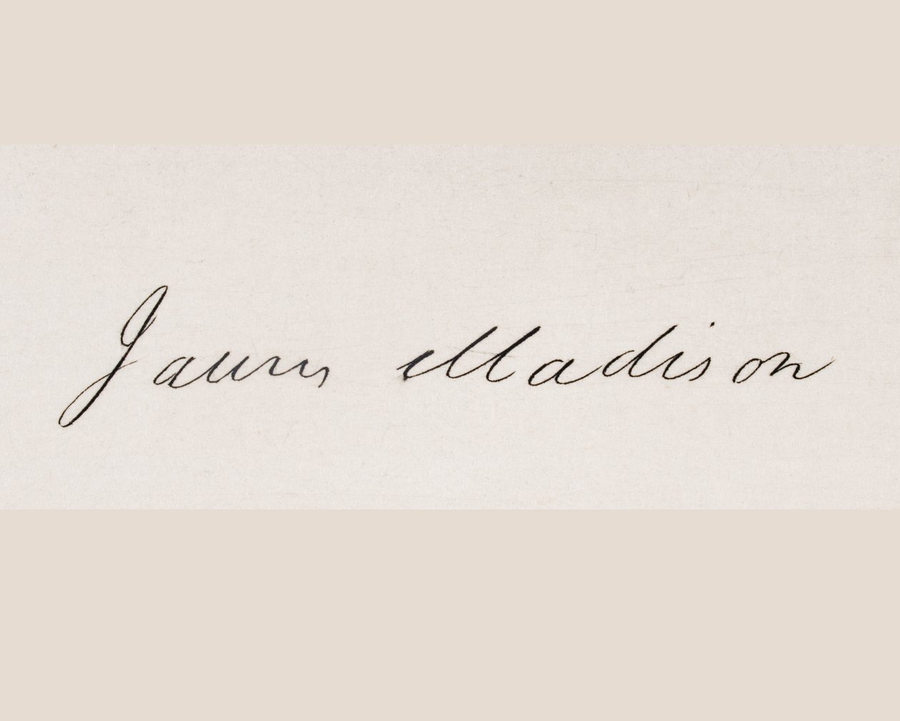 Signatur af James Madison af American School