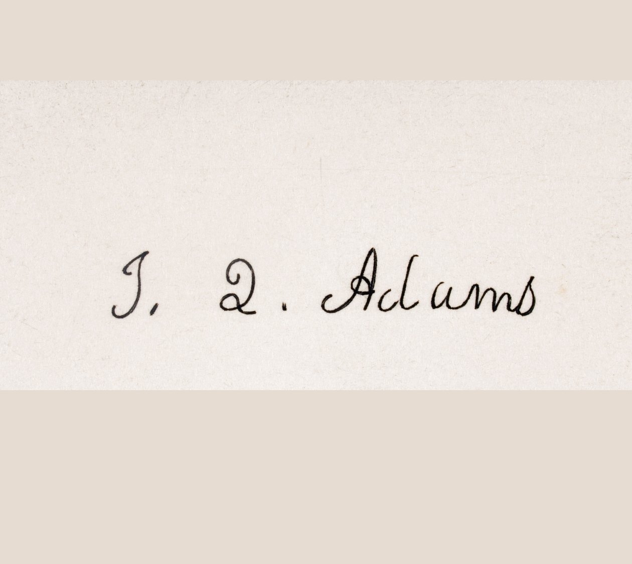 Signatur af John Quincy Adams af American School