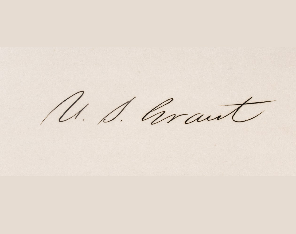 Underskrift af Ulysses S. Grant (litho) af American School