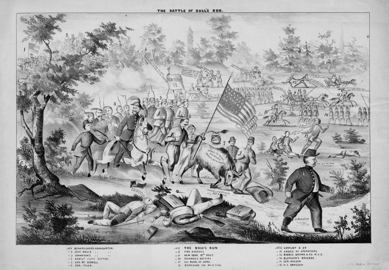 Slaget ved Bulls Run, ca. 1861 af American School