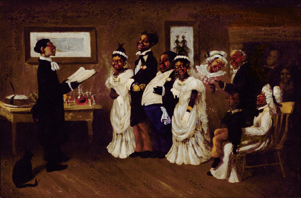 Brylluppet, ca. 1850 af American School