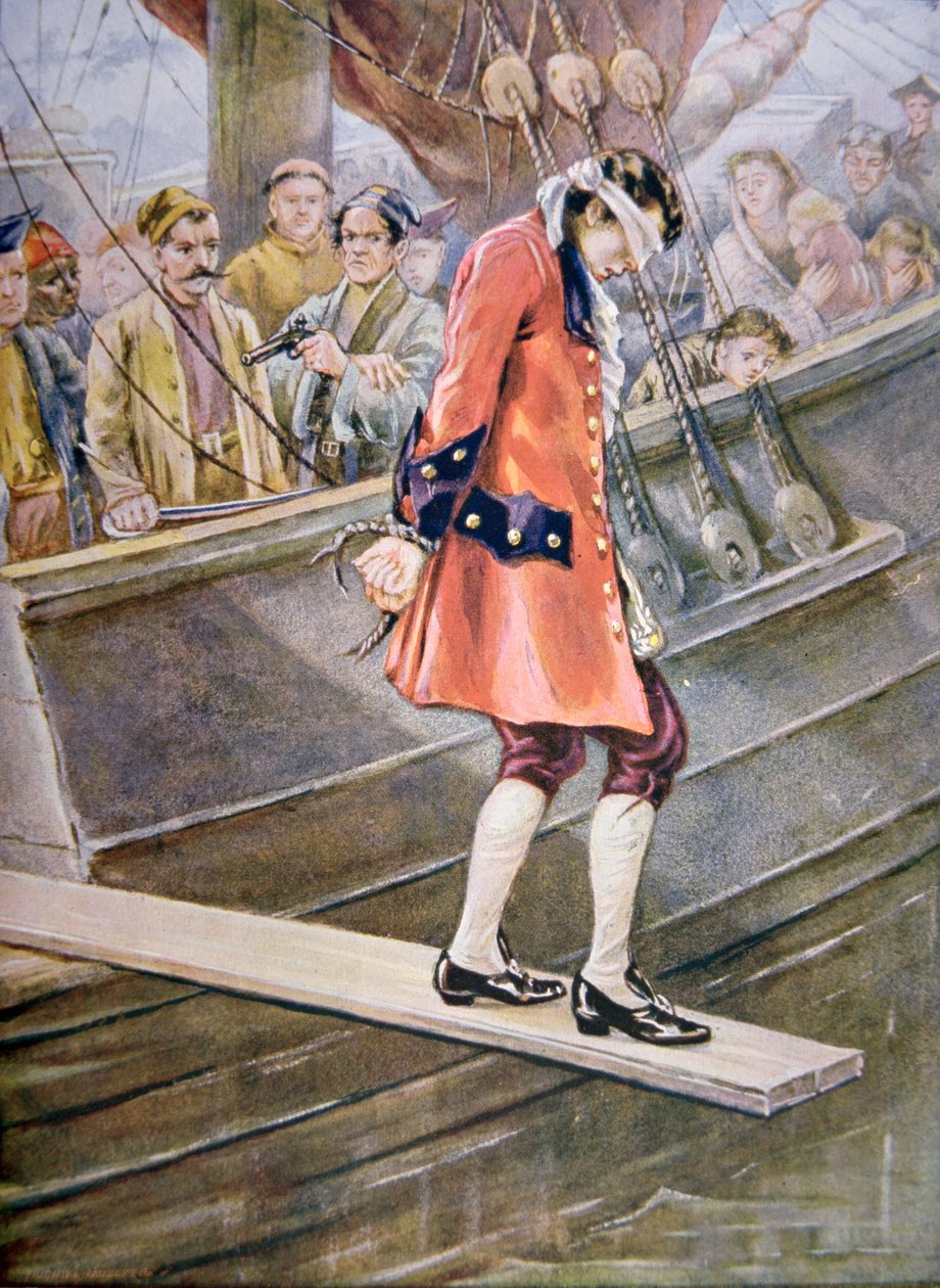 Gå på planken (farve litho) af American School