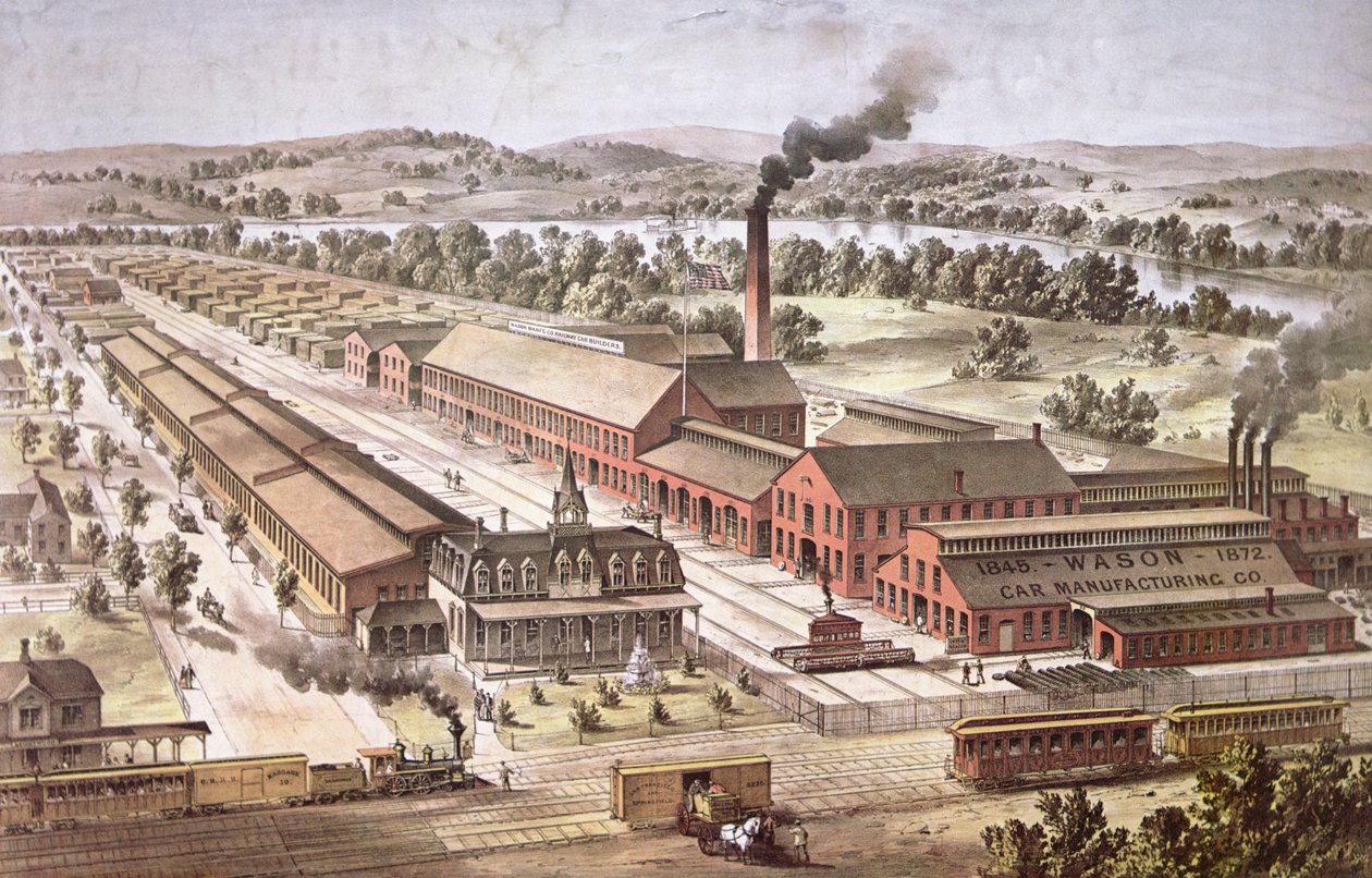 Wason Railroad Car Manufacturers, Springfield, Massachusetts af American School