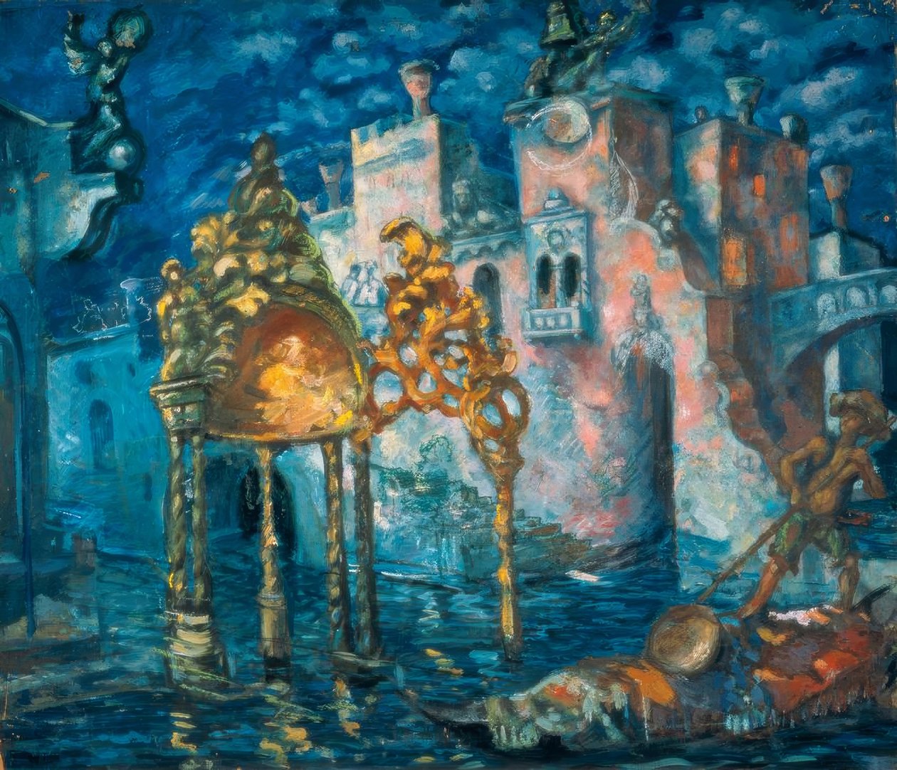 Scenedesign: kanal i Venedig af Anatoli Arapow