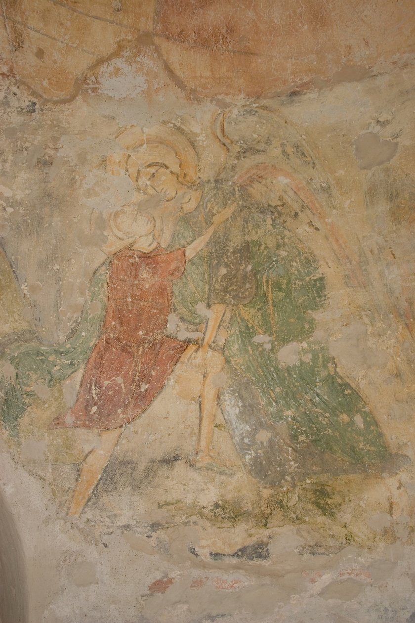 Jakob og englen, 1100-tallet af Ancient Russian frescos