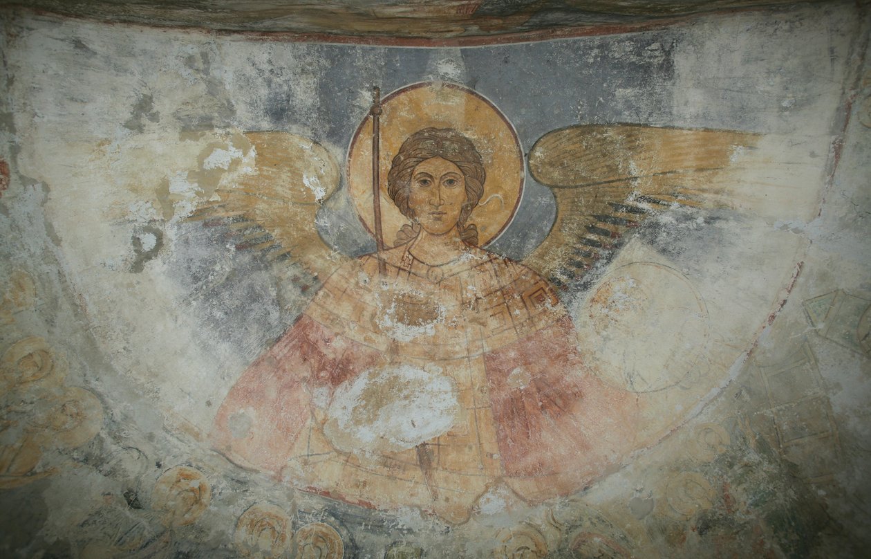 Ærkeenglen Sankt Michael, 1100-tallet af Ancient Russian frescos
