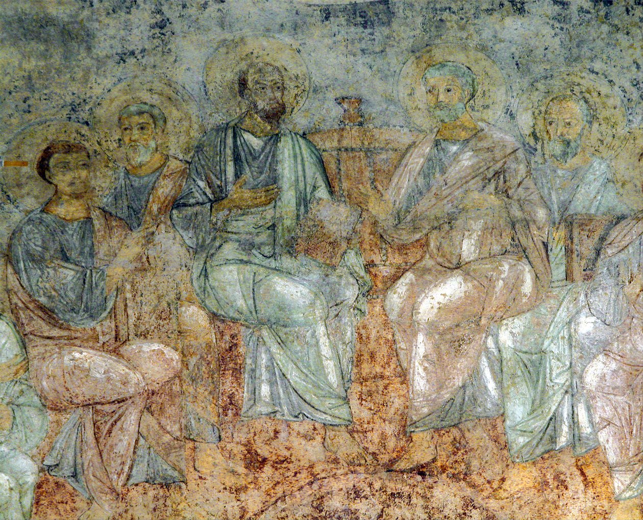 Helligåndens nedstigning af Ancient Russian frescos