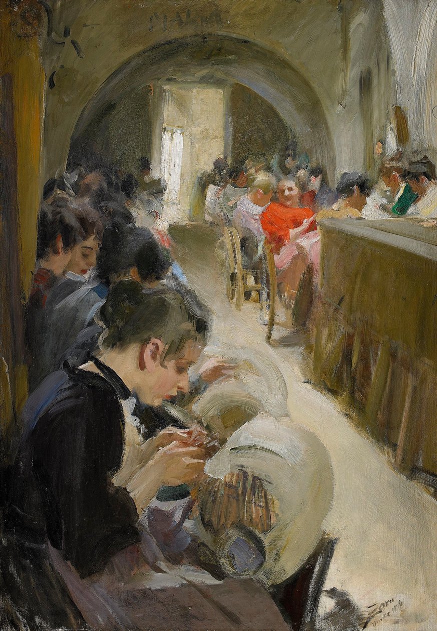 Snørebånd i Venedig af Anders Leonard Zorn
