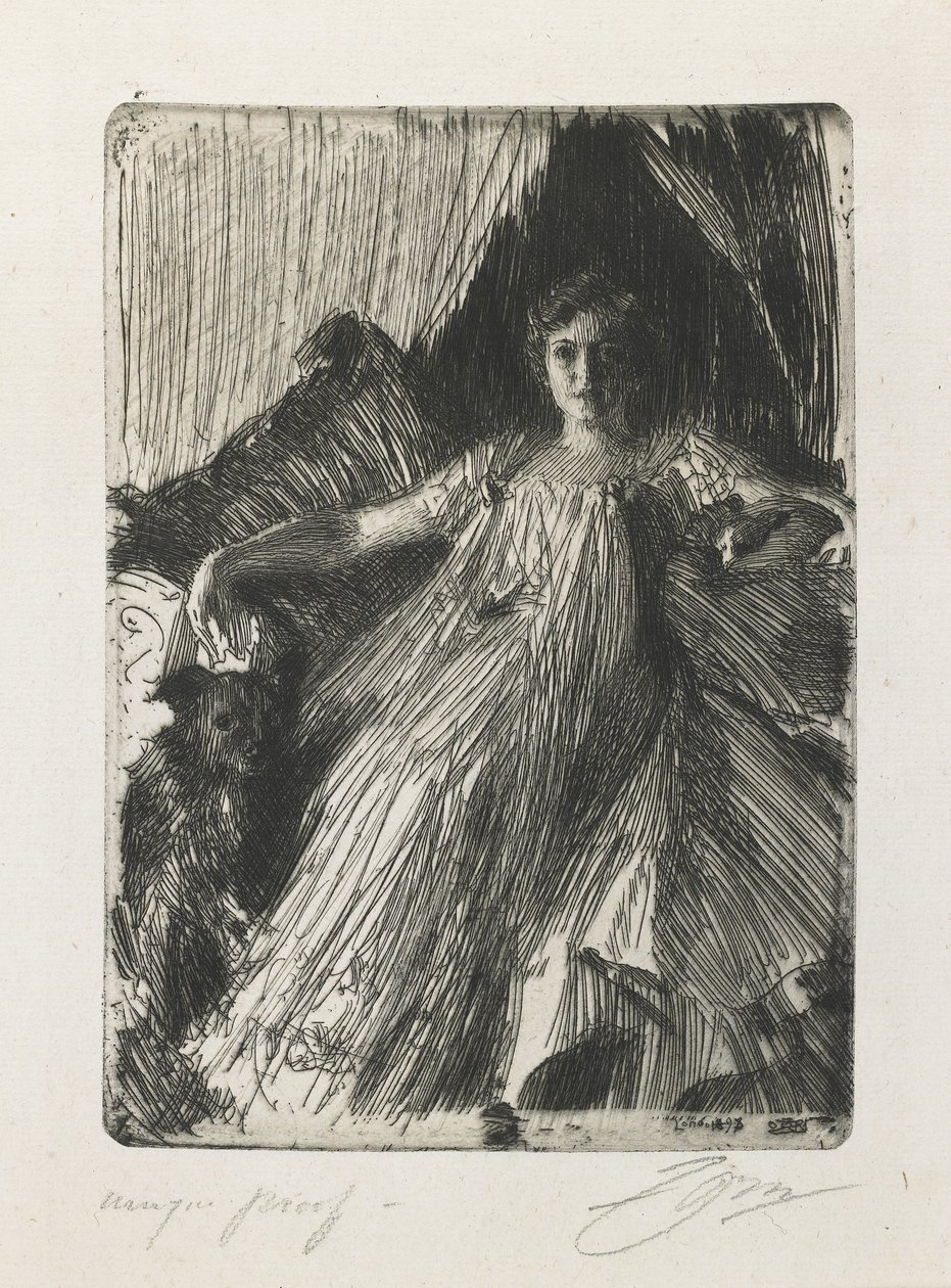 Maud Cassel (Mrs. Ashley), 1898 af Anders Leonard Zorn