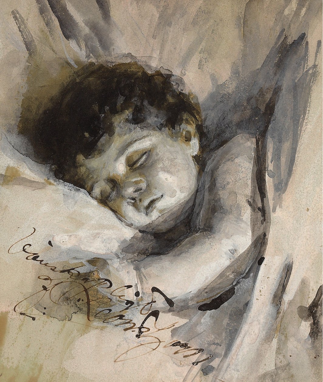 Sovende barn af Anders Leonard Zorn