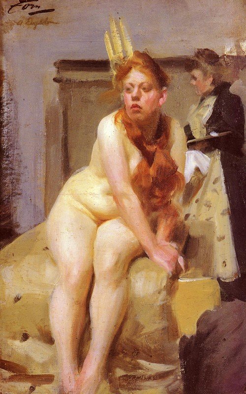 I AteljenI studiet af Anders Leonard Zorn