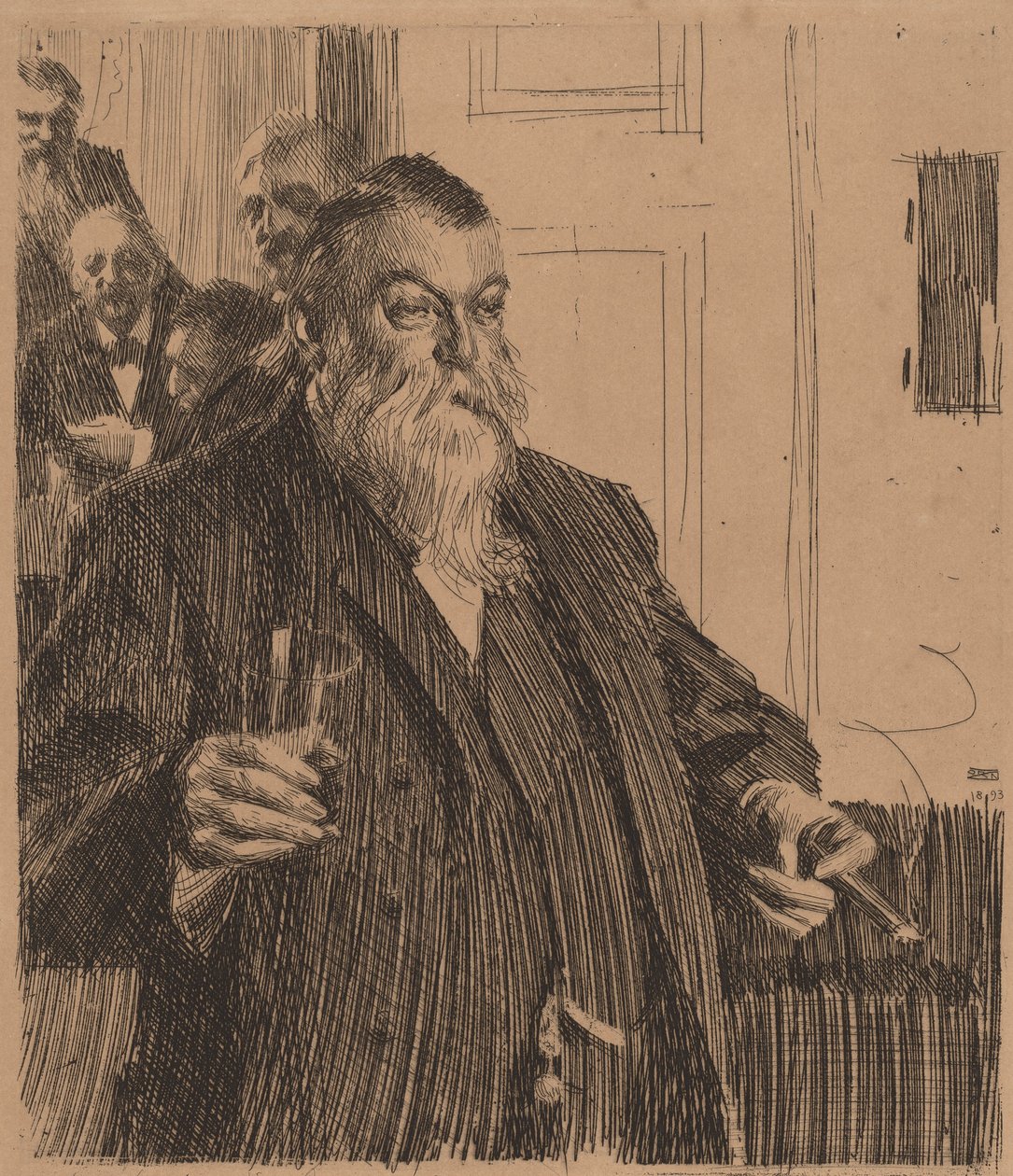 En skål II, 1893. af Anders Leonard Zorn