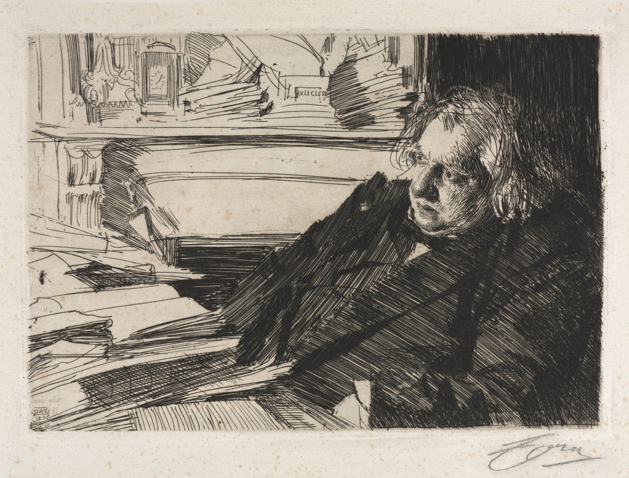 Ernest Renan, 1892. af Anders Leonard Zorn