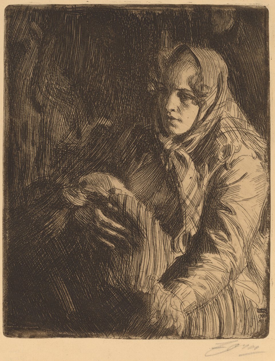 Madonna, 1900. af Anders Leonard Zorn