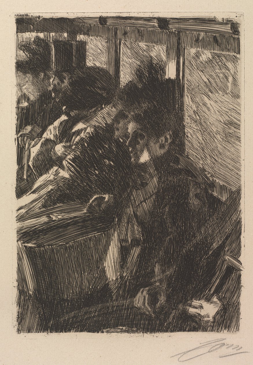 Omnibus, 1892. af Anders Leonard Zorn