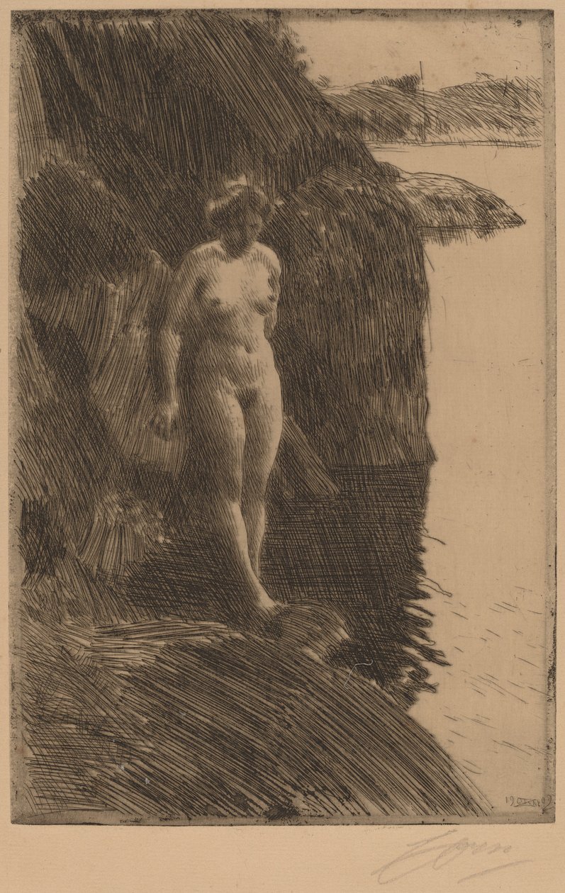 Afgrund, 1909. af Anders Leonard Zorn