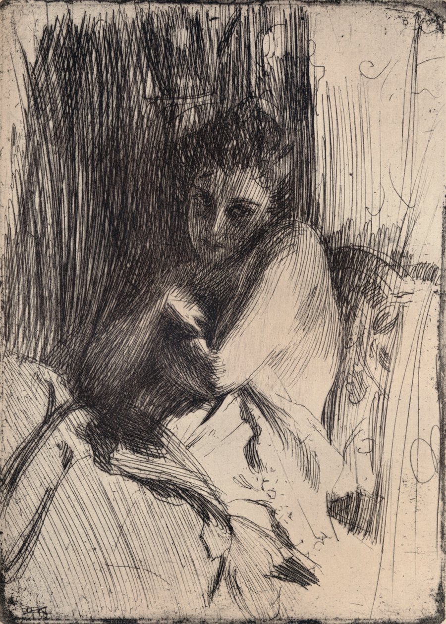 Modellen, 1880-1906, 1906 af Anders Leonard Zorn