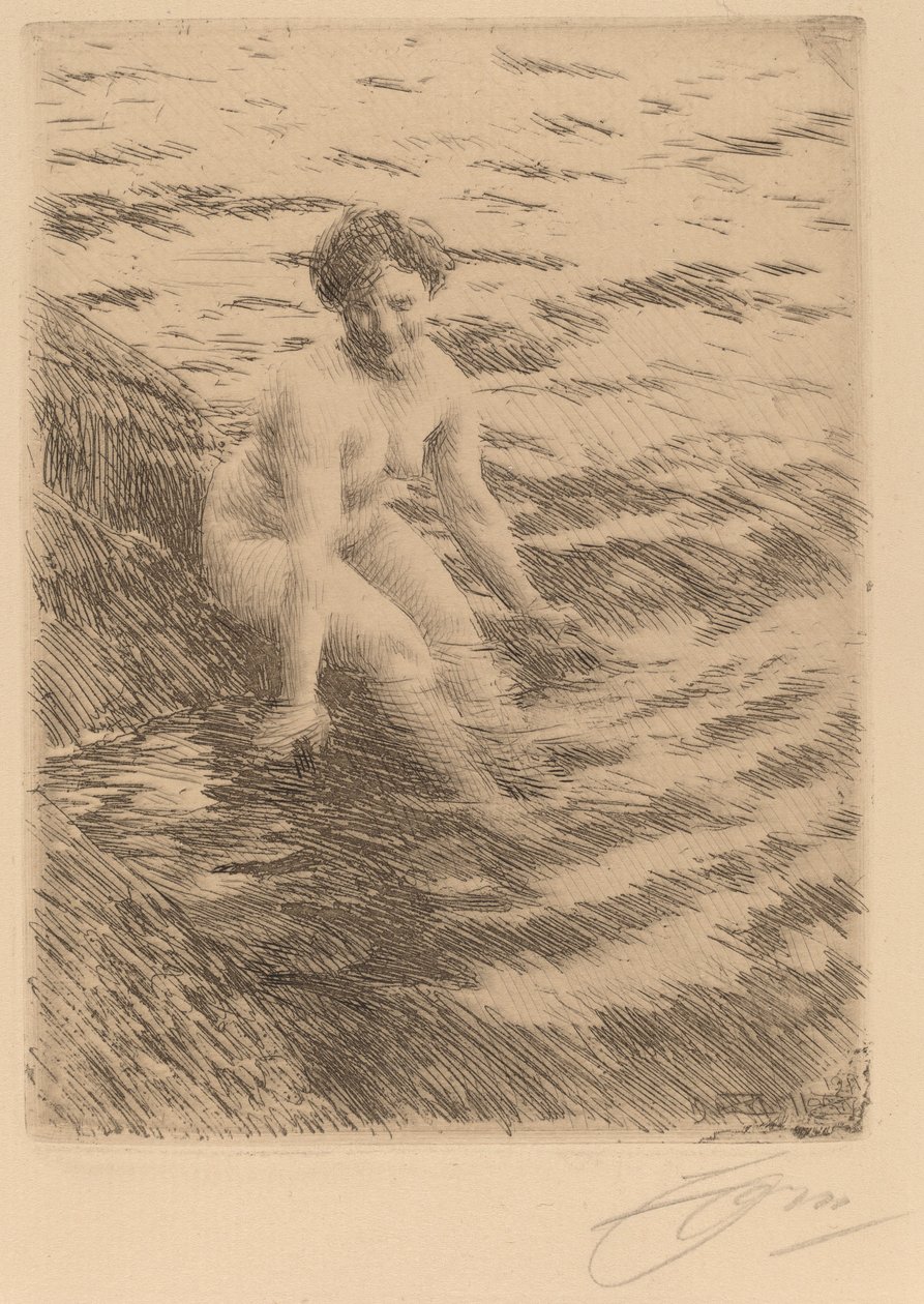 Våd, 1911. af Anders Leonard Zorn