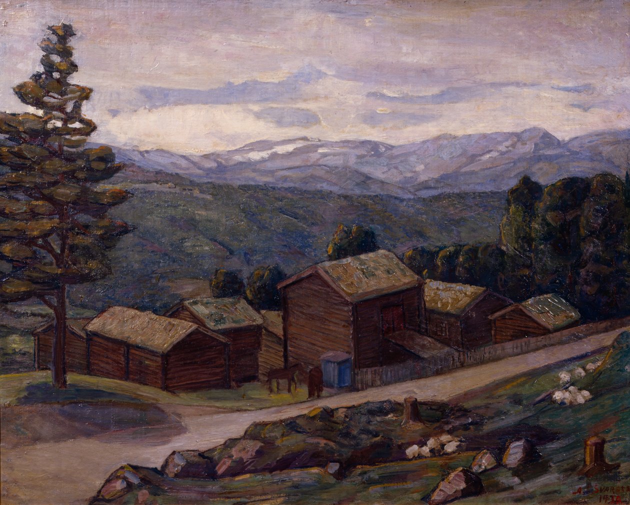 Bondegård i bjergene af Anders Svarstad
