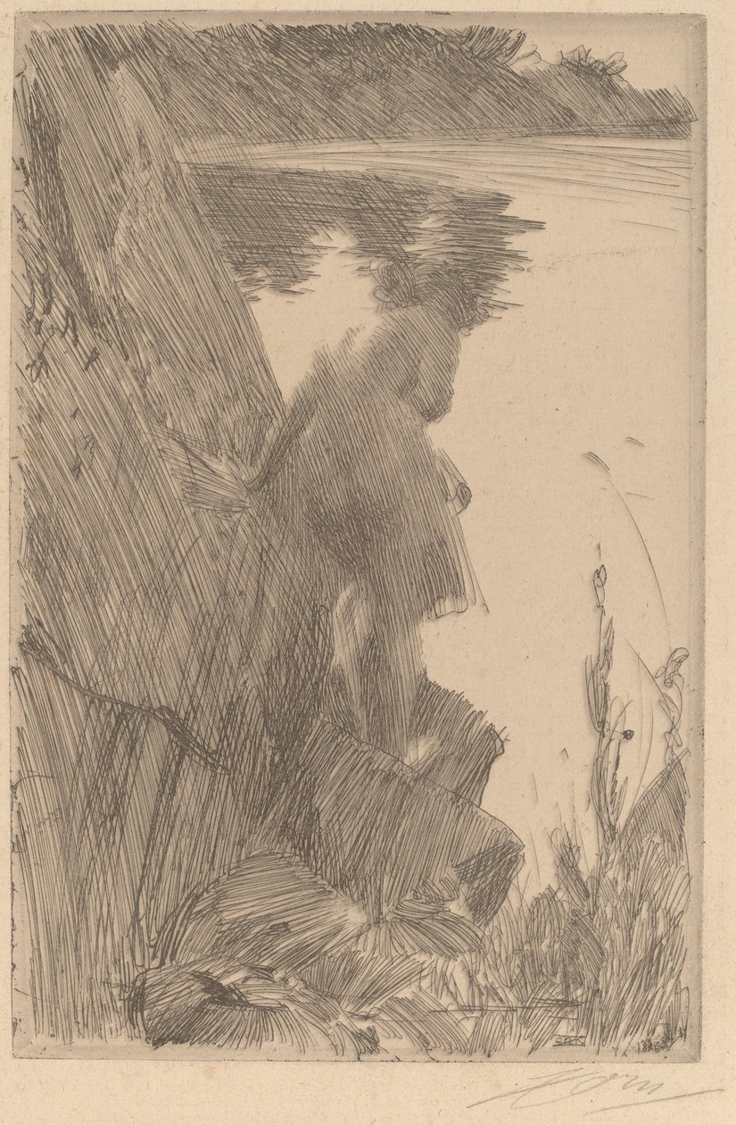 Bather III (Rygbader) af Anders Leonard Zorn