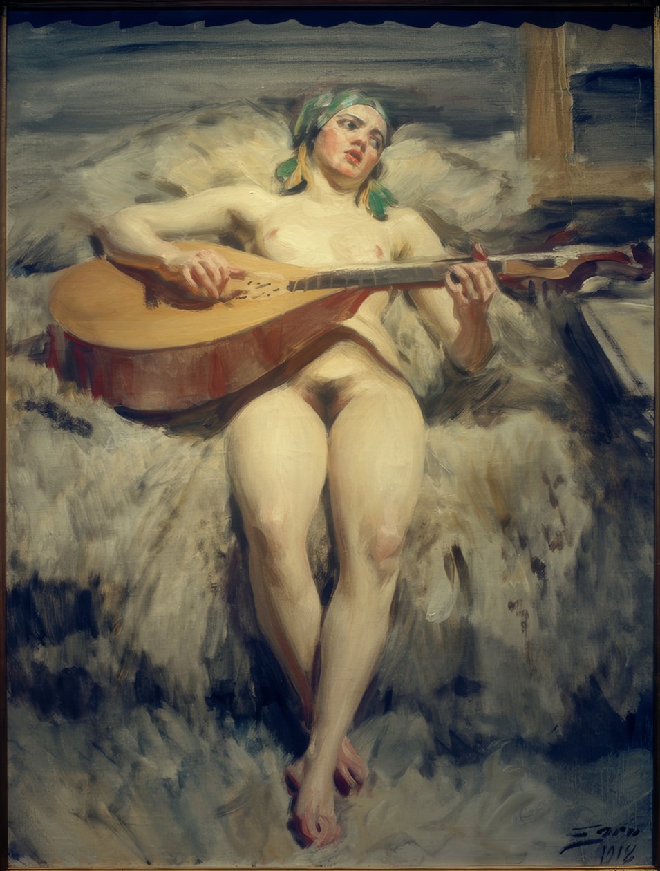 Lutespilleren af Anders Leonard Zorn