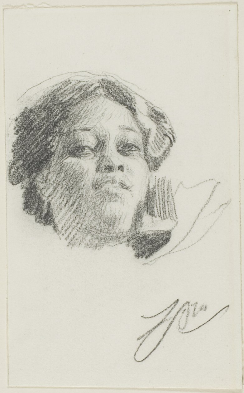 Hovedet af en kvinde af Anders Zorn